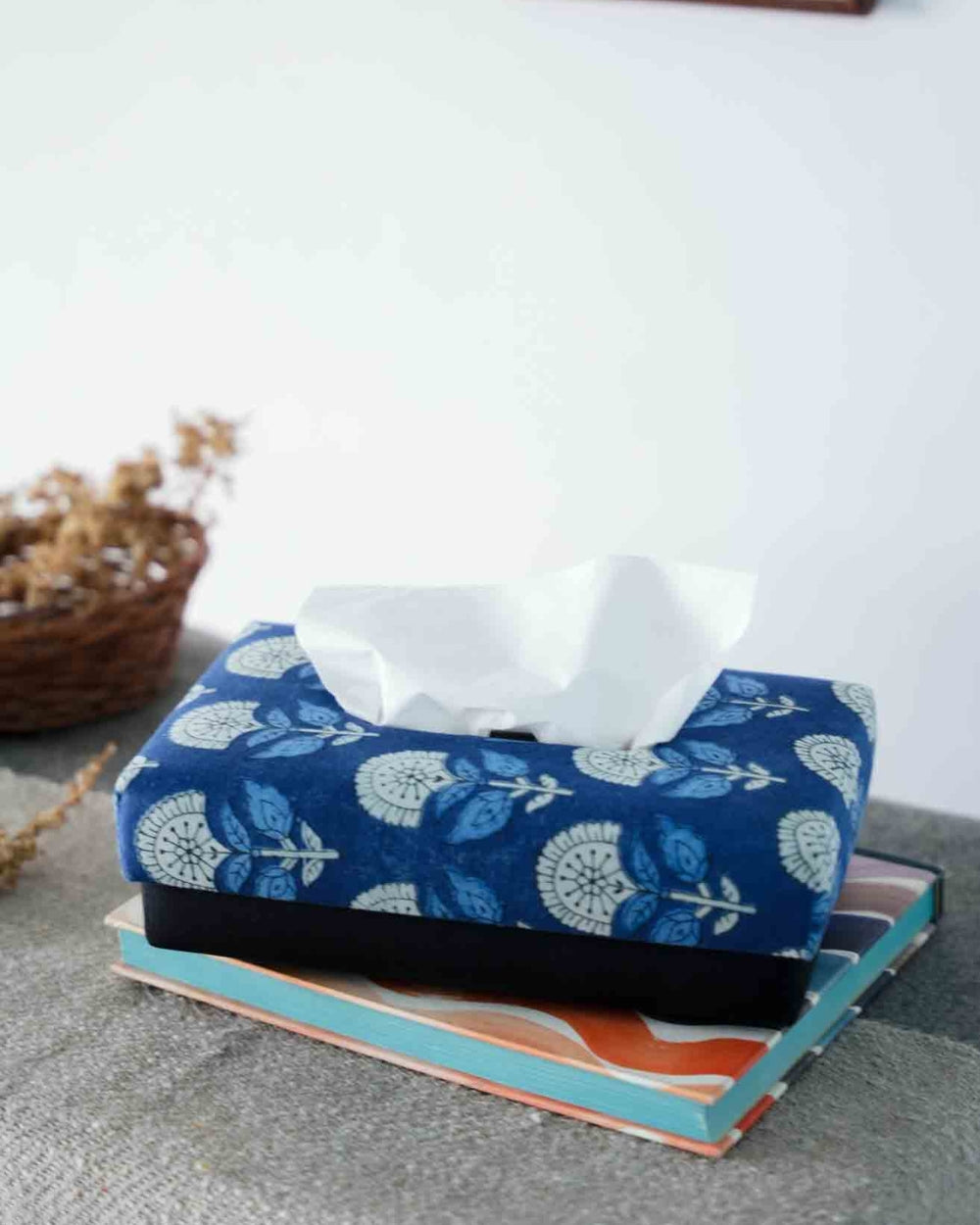 Indigo Tissue Box