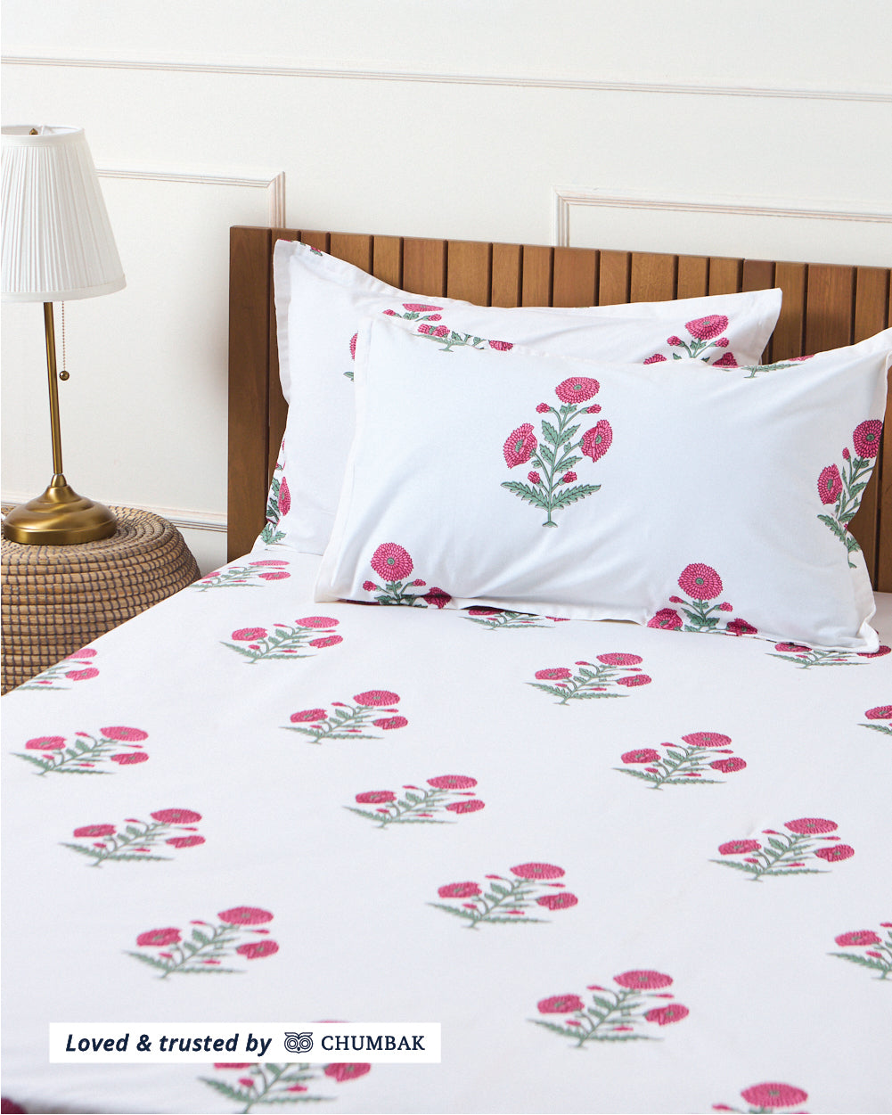 Bloomin’ Boota – Red Floral Bedsheet Set 180TC