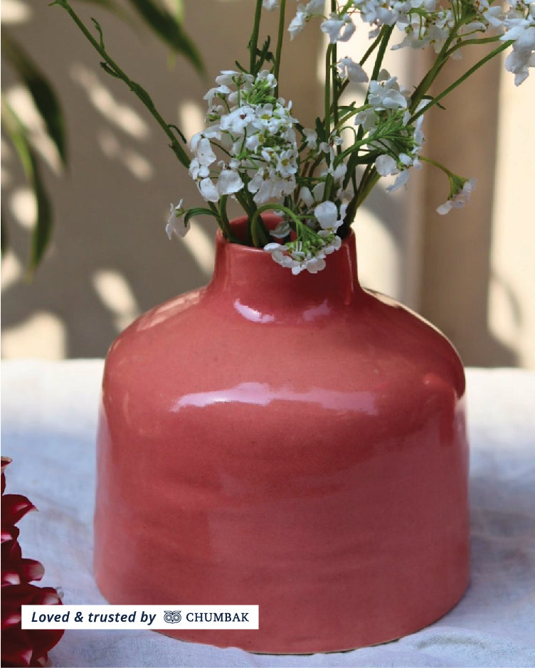 Pink Rose Vase