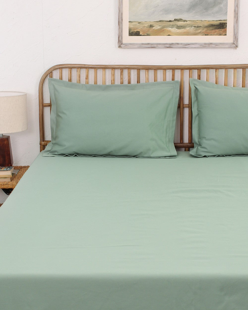 Sage Soiree - Queen Size Bedsheet