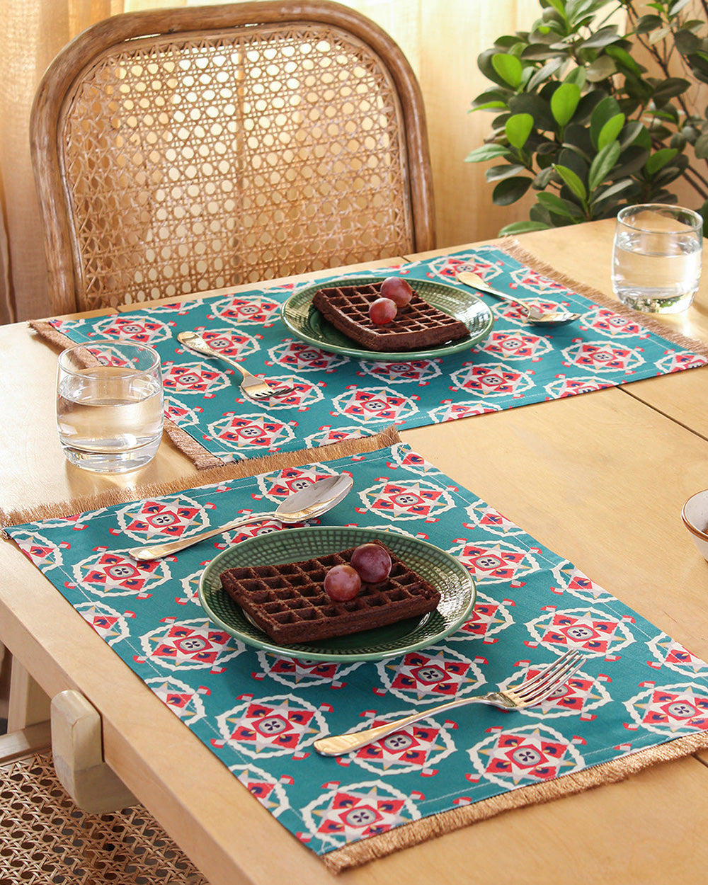 Festival Flair Placemats Set of 2 - Blue