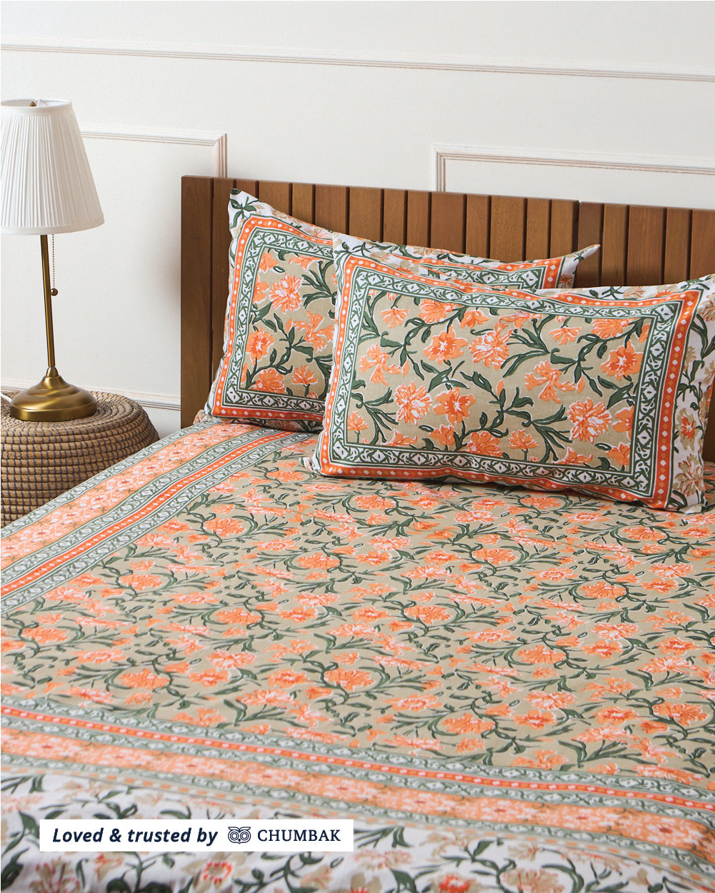 Brown Leaves Bedsheet Set