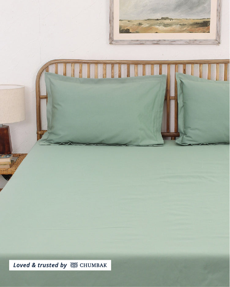 Sage Soiree - Queen Size Bedsheet Set 600TC