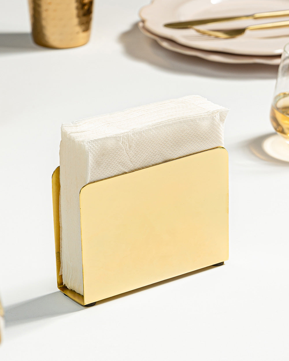 Classic Gold Napkin Holder -  Rectangle