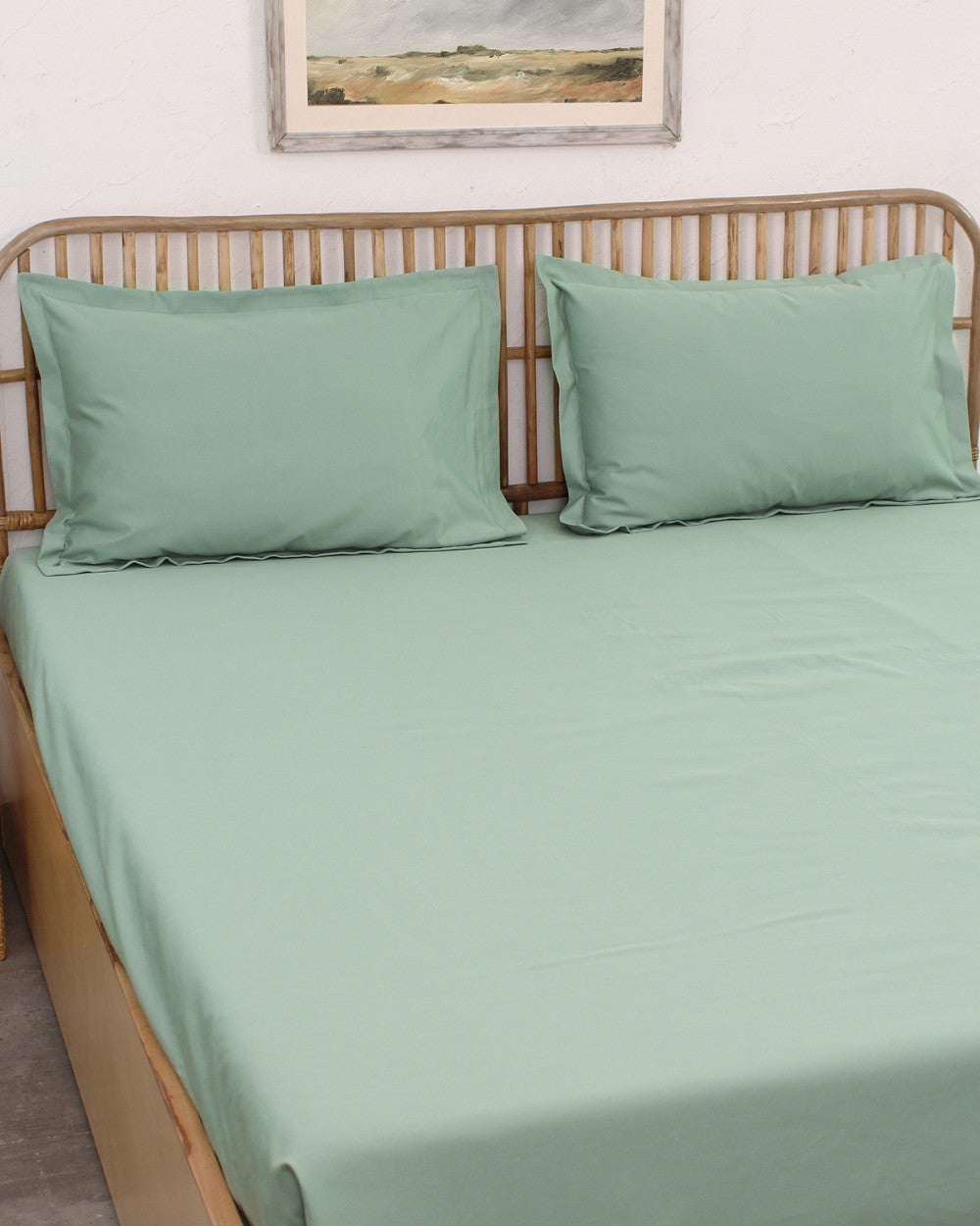 Sage Soiree - Queen Size Bedsheet