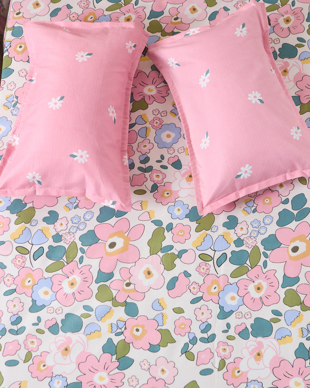 Pink Bloom - Queen Size Bedsheet