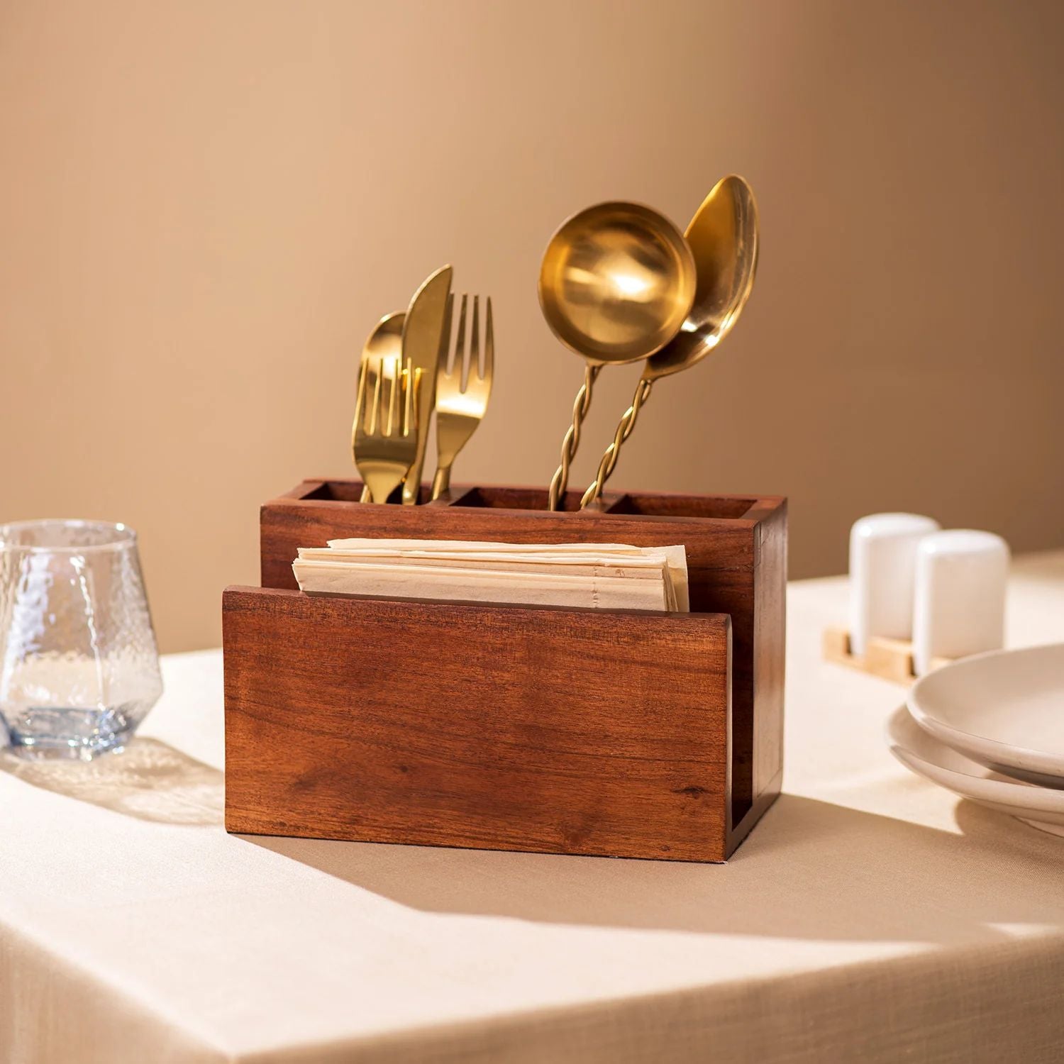 Classic Wooden Cutlery Organizer