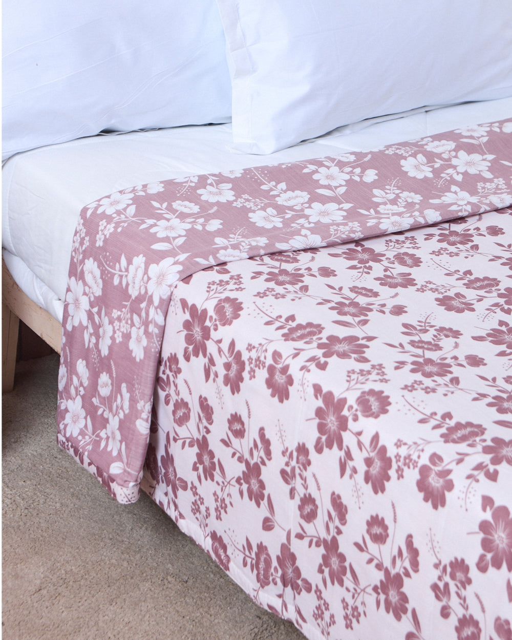 Floral Pink Reversible Dohar - Double Bed 280TC