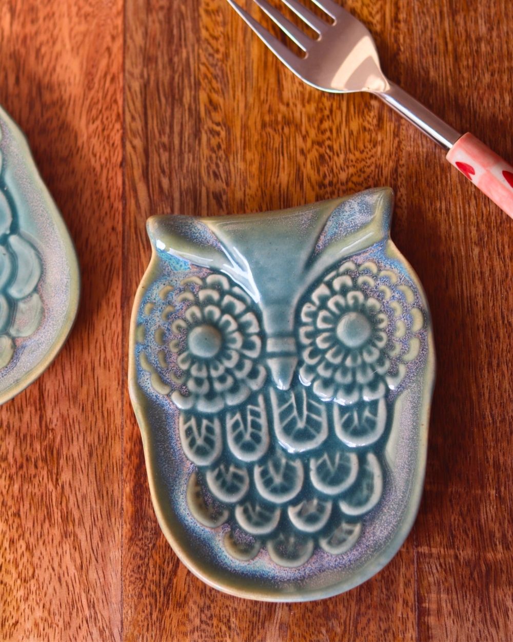 Owl Spoon Rest - Green