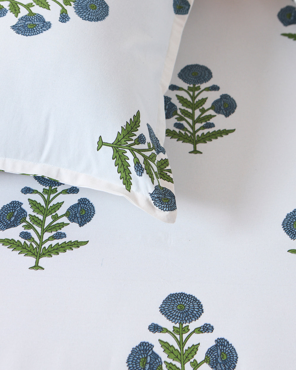 Bloomin’ Boota – Blue Floral Bedsheet Set