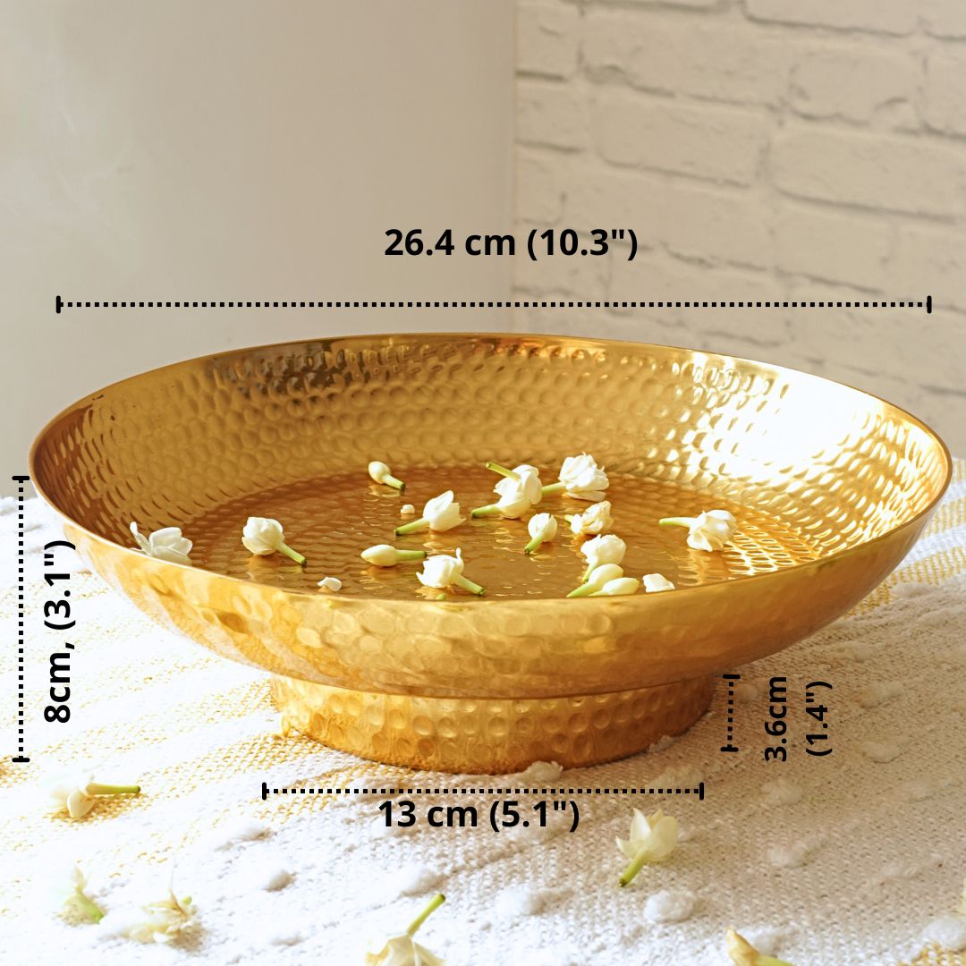 Hammered Gold Urli bowl