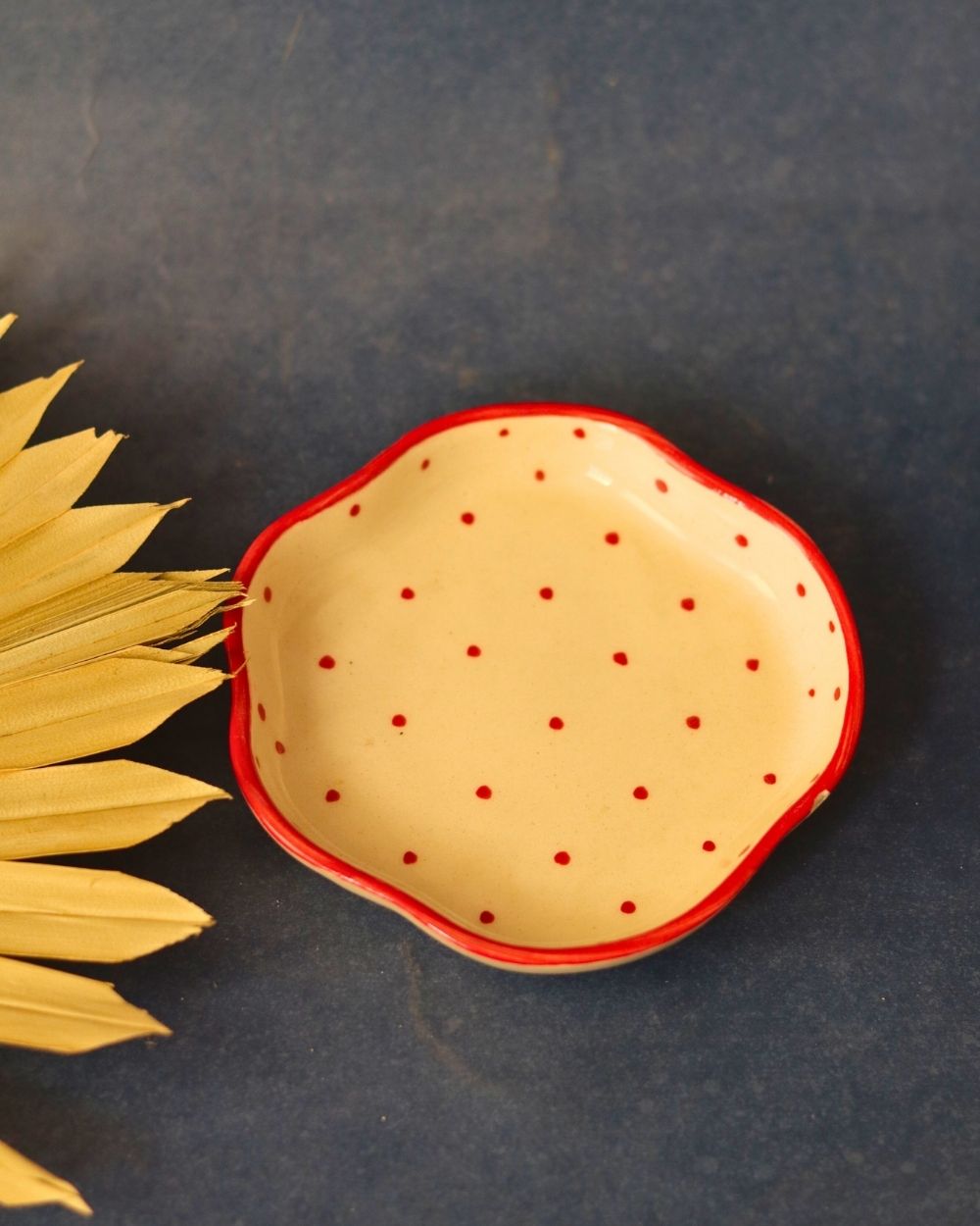 Red Polka Dessert Plate