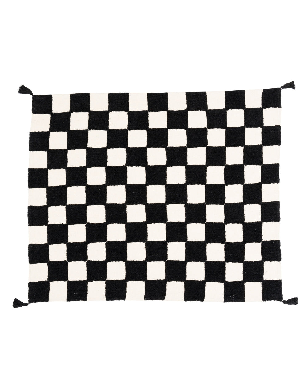 Black & White Checkered Throw Blanket