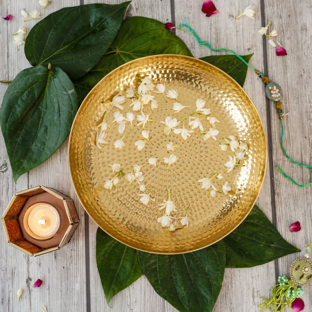 Hammered Gold Urli bowl