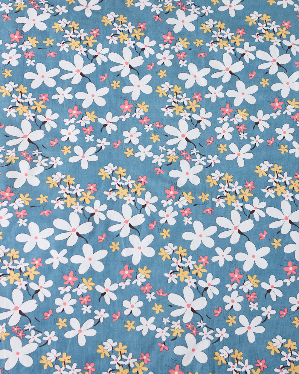 Blue Bloom -  Queen Size Bedsheet