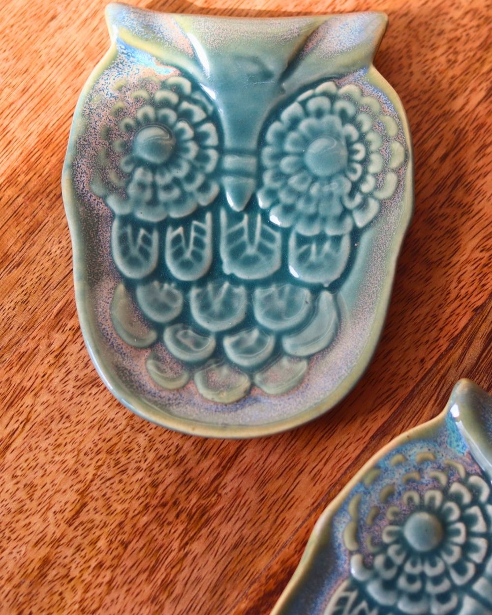 Owl Spoon Rest - Green