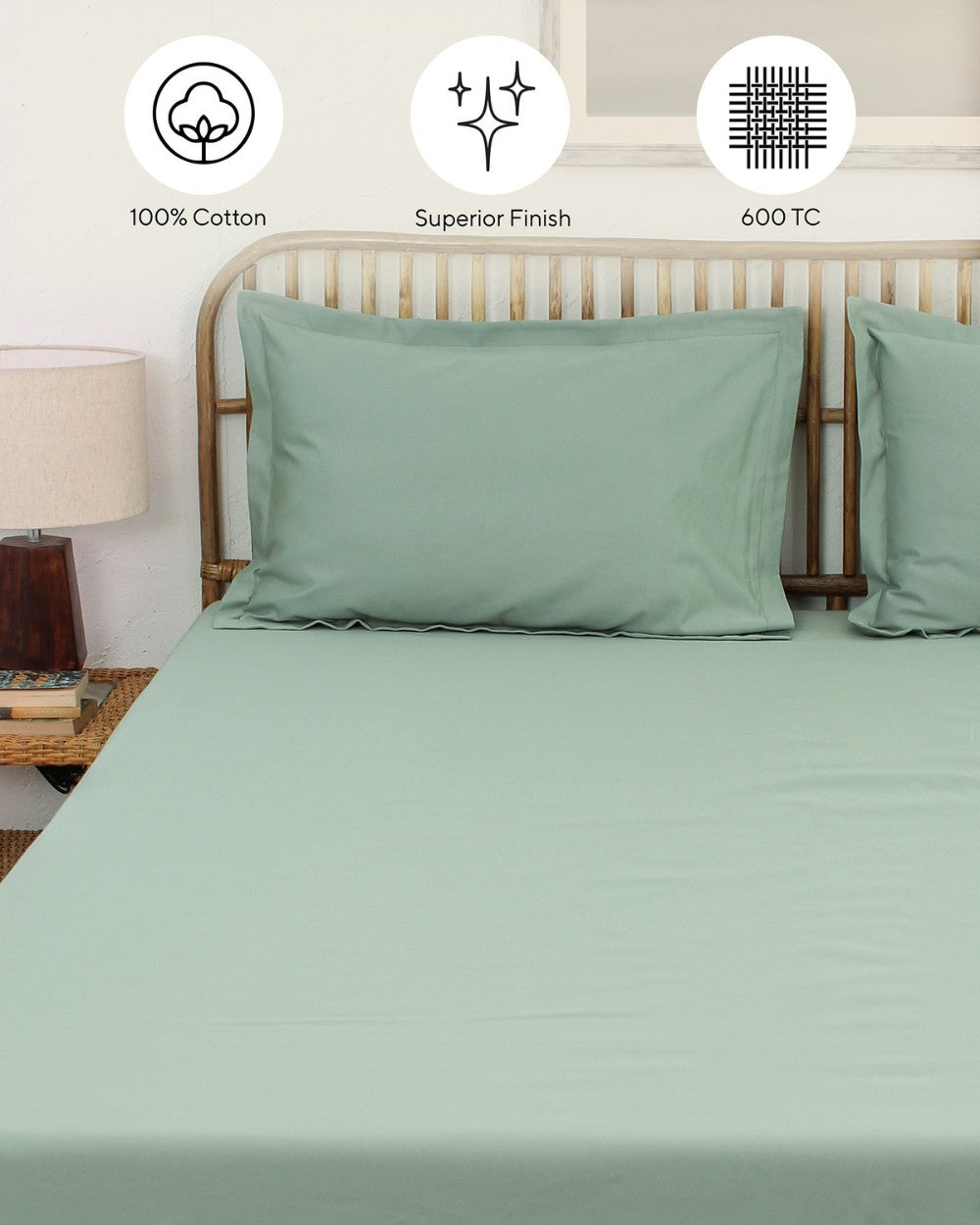 Sage Soiree - Queen Size Bedsheet Set