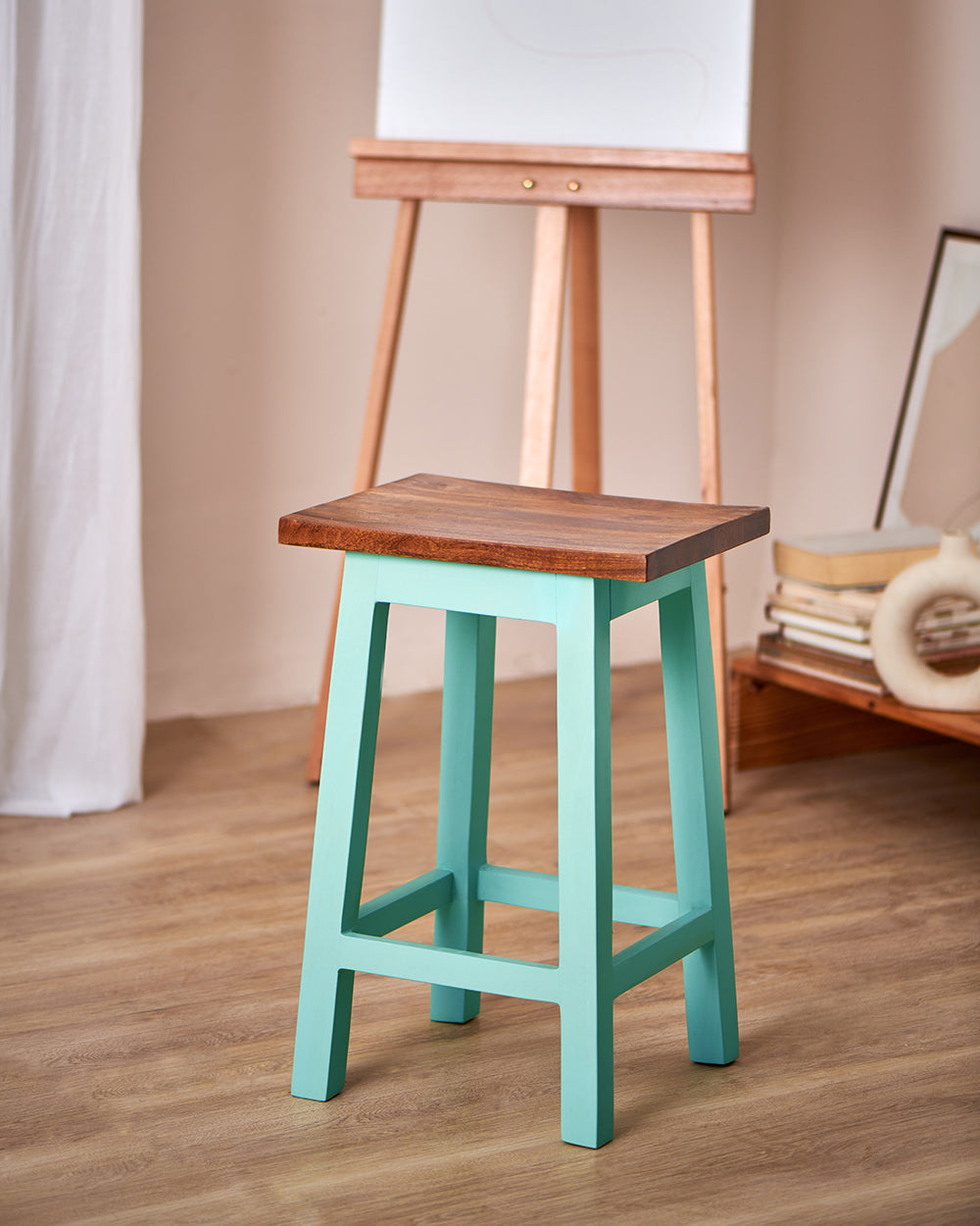 Farmhouse Stool - Teal