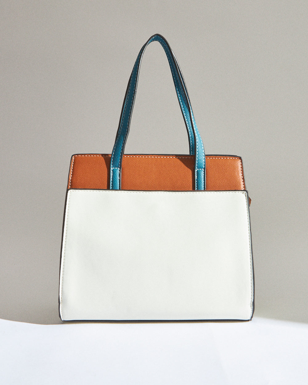 Girl Boss Tote – White & Brown 