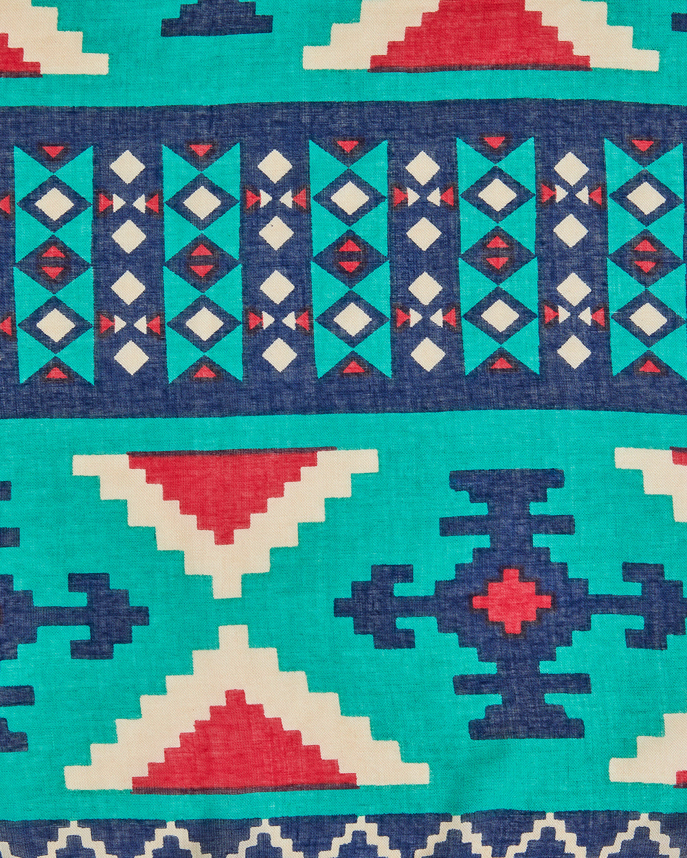 Mercado Aztec Tassels Scarf - Rectangular 