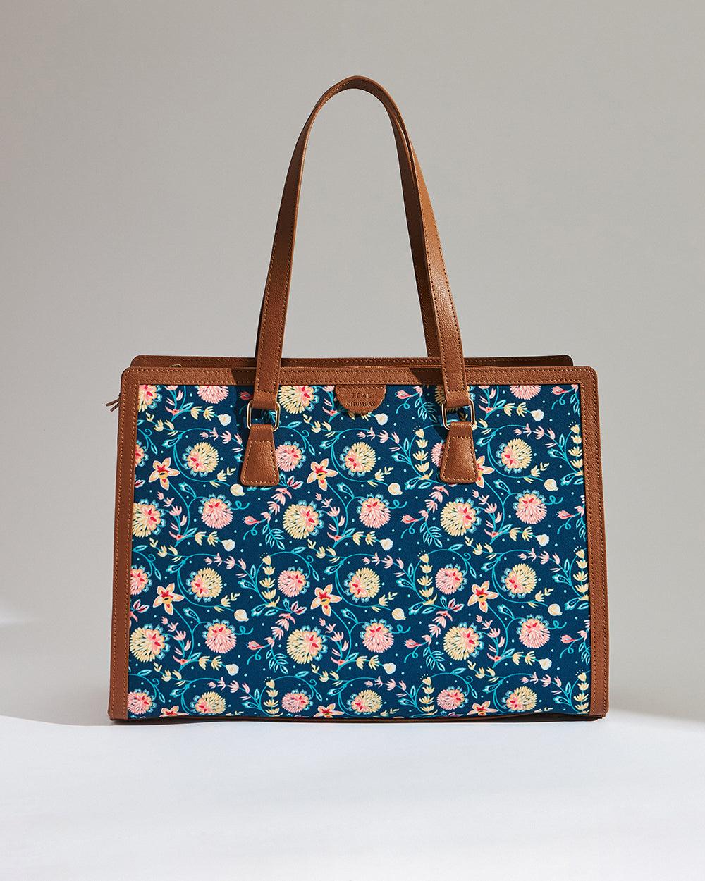 Teal by Chumbak Blue Bloom Office Tote