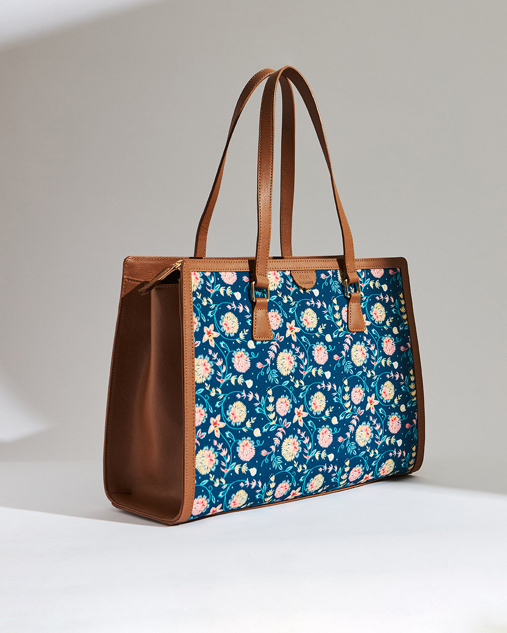 Teal by Chumbak Blue Bloom Office Tote