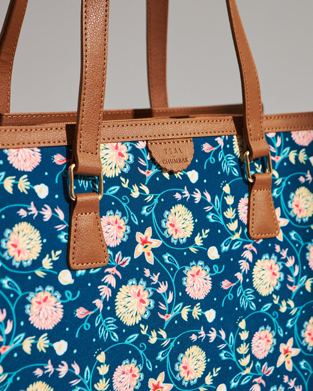 Teal by Chumbak Blue Bloom Office Tote