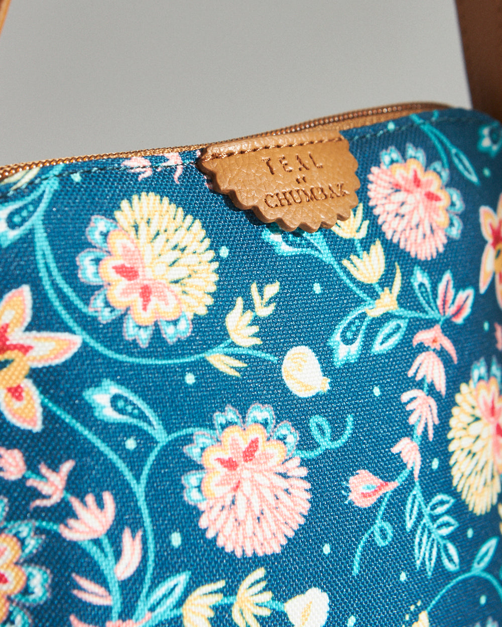 TEAL BY CHUMBAK Floral Structured Sling Bag
