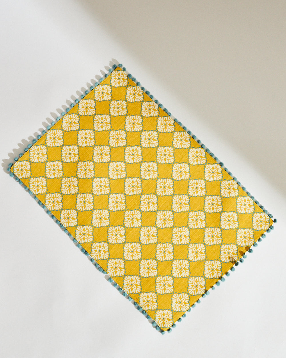 Pixel Jaal Placemats - Set of 2, Yellow