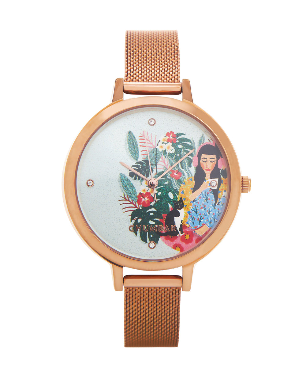 Buy Chumbak Chumbak Women Brass Dial & Leather Straps Analogue Watch  8907605119071 at Redfynd