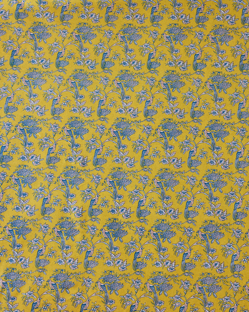 TEAL by Chumbak Persian Pottery Bedsheet, Yellow - Queen size, 104 TC