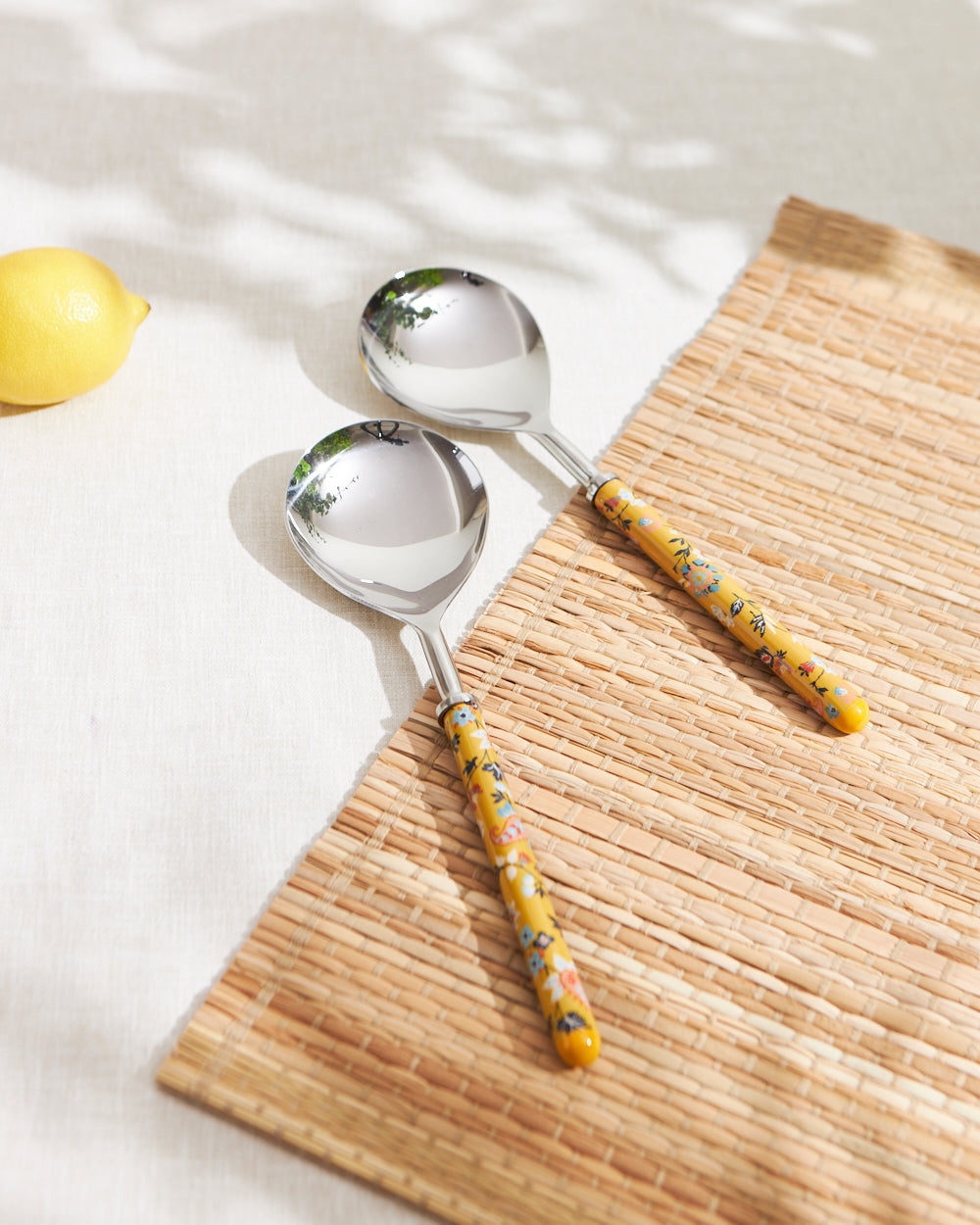 Pixel Paisley Serving Spoons Yellow(Set of 2)