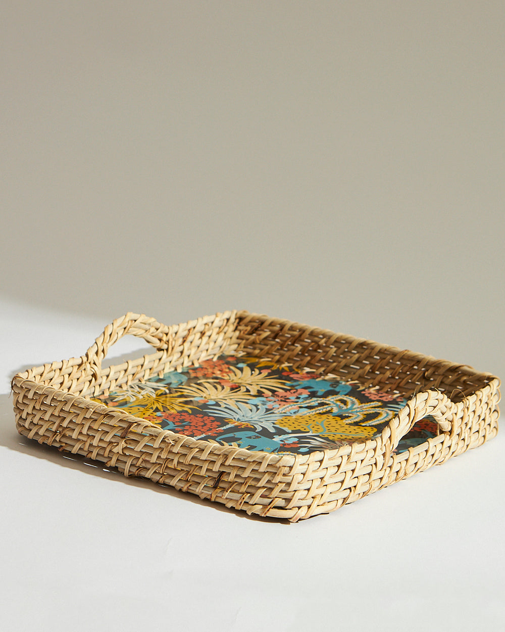 Jungle Drama Jute Tray, Large