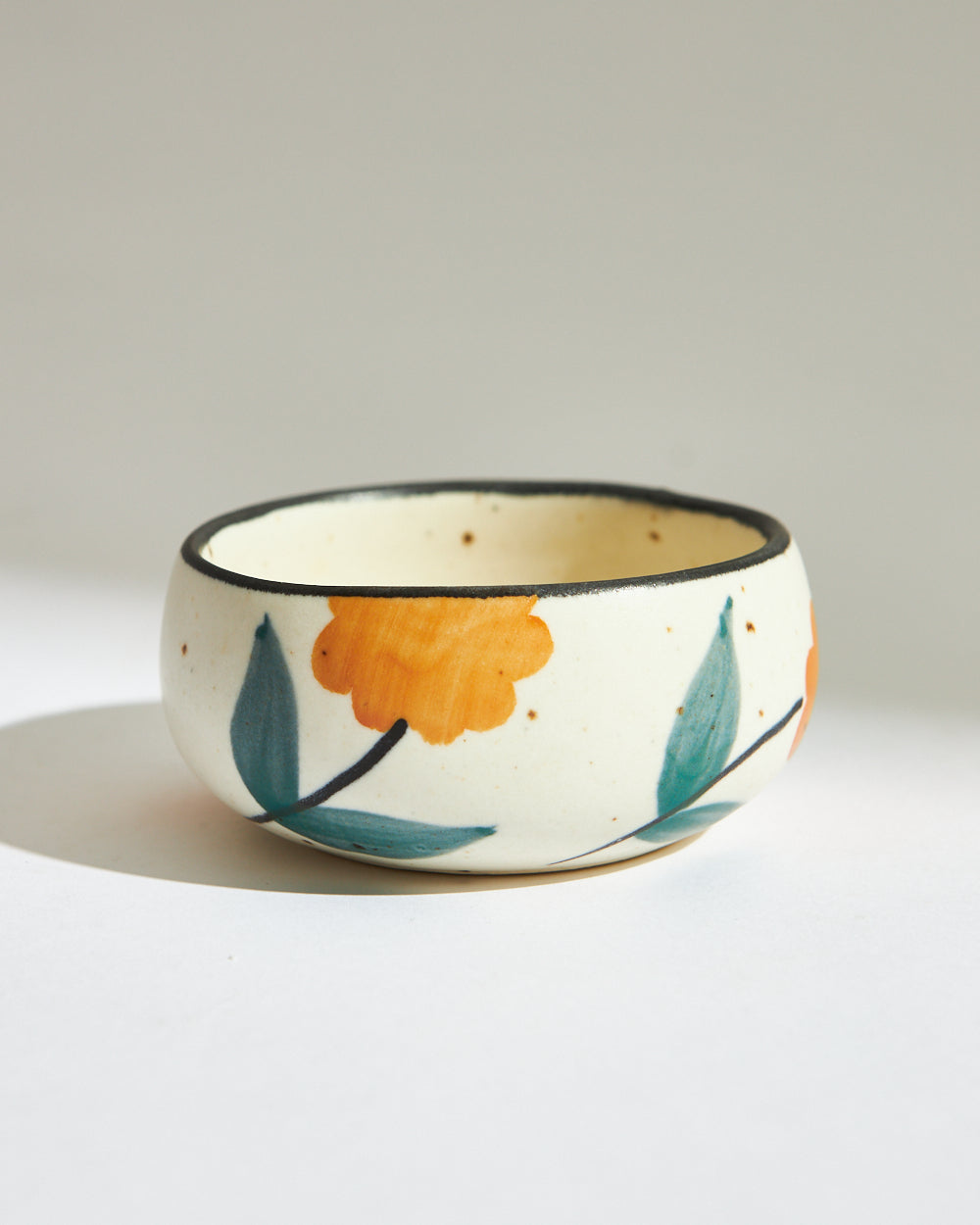 Marigold Dessert Bowl | Handpainted Stoneware