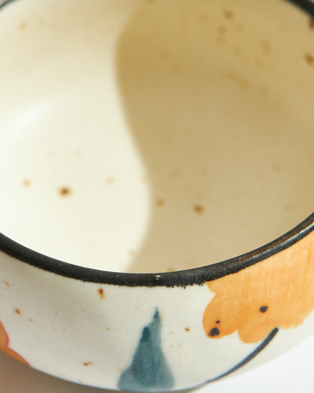 Marigold Dessert Bowl | Handpainted Stoneware