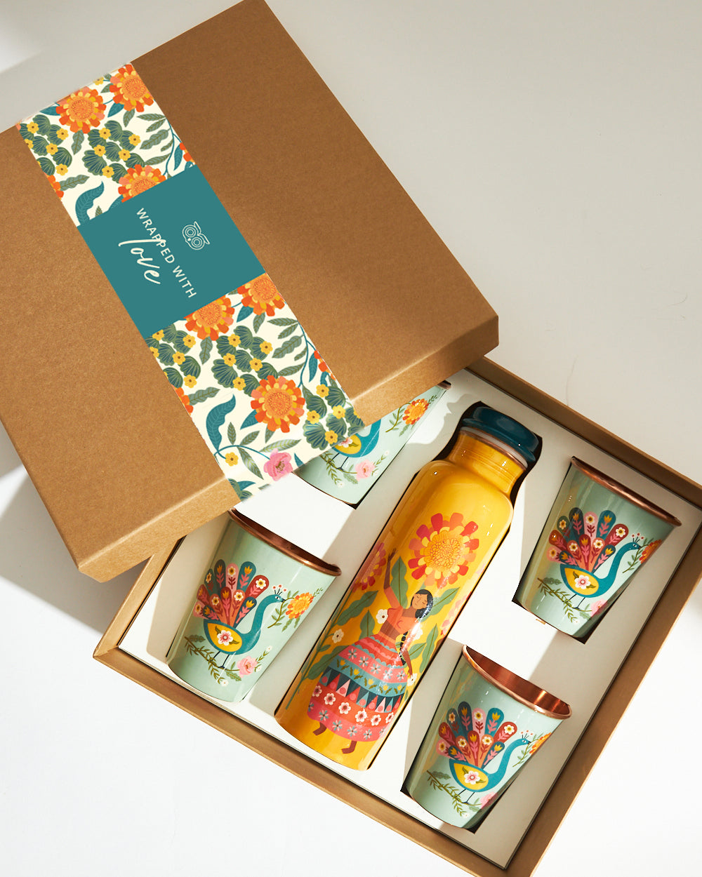 Marigold Lady Copperware Gift Box | Set of 5