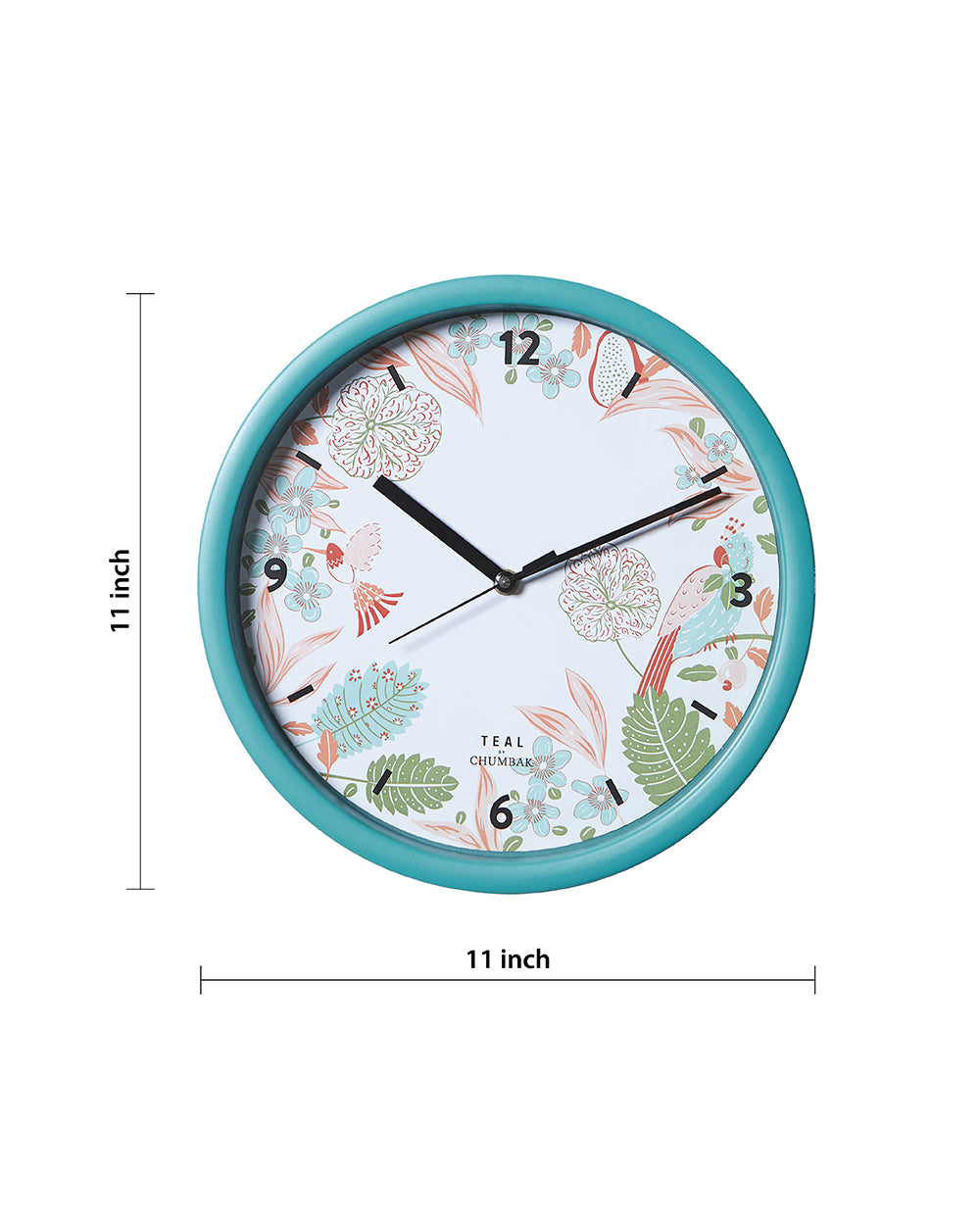 Teal by Chumbak | Begum Baagh Wall Clock  | 11 inch