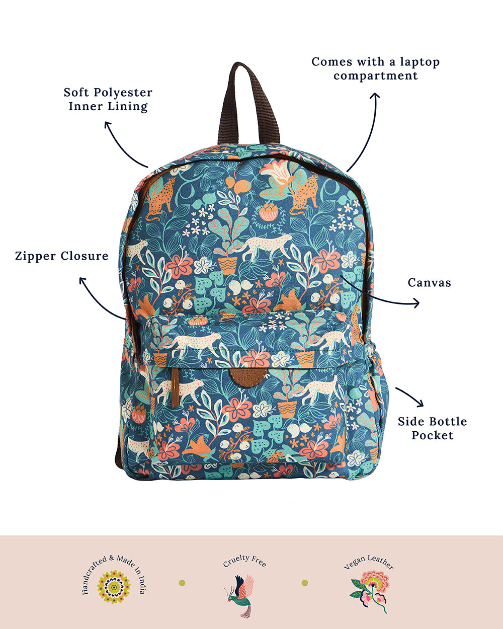 Teal by Chumbak | Midnight Safari Backpack