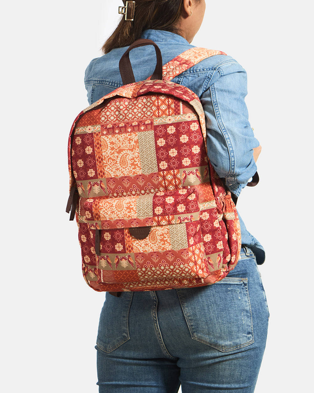 Teal by Chumbak | Terracota Patches & Prints Backpack