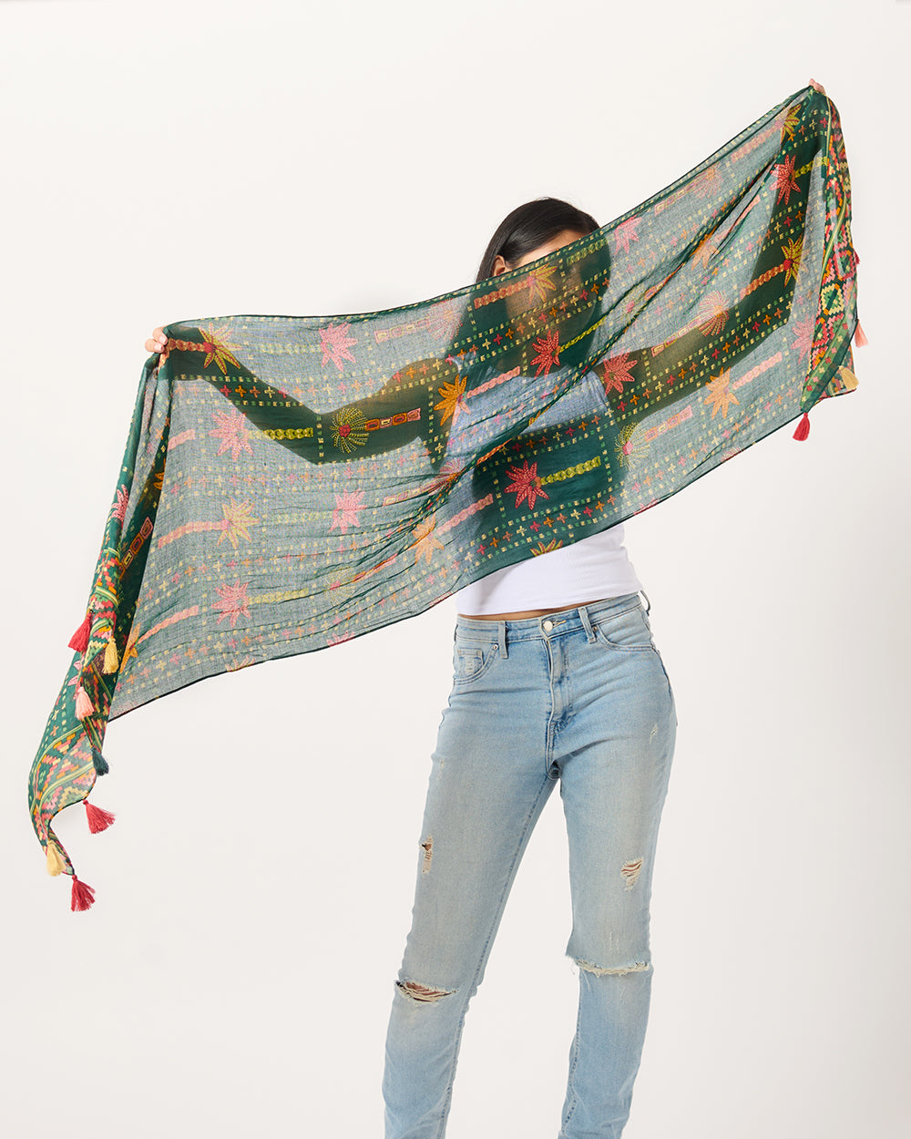 Palm Kilim Scarf