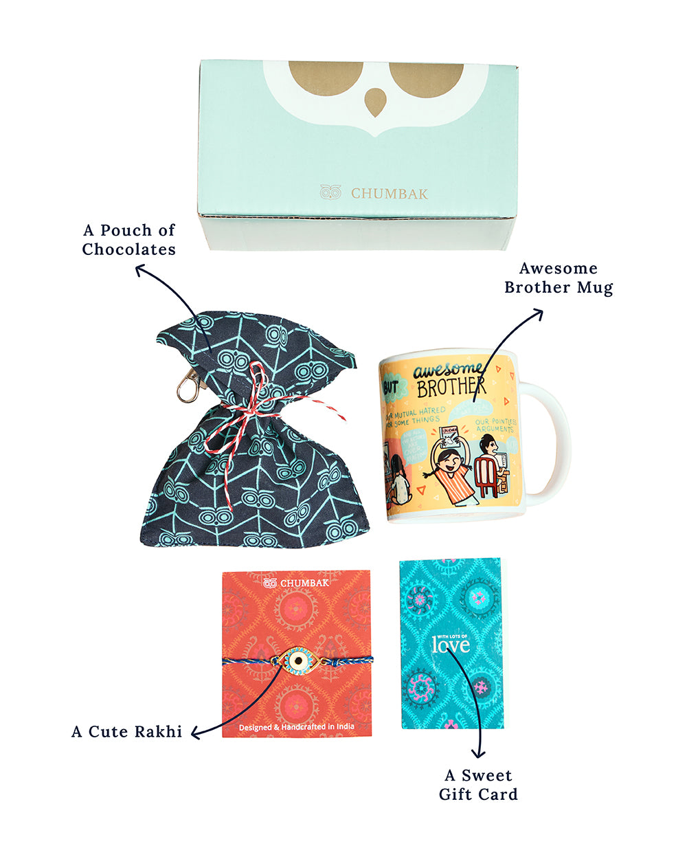 Essentials Rakhi Gift Box - Set of 3 (For your Brother)