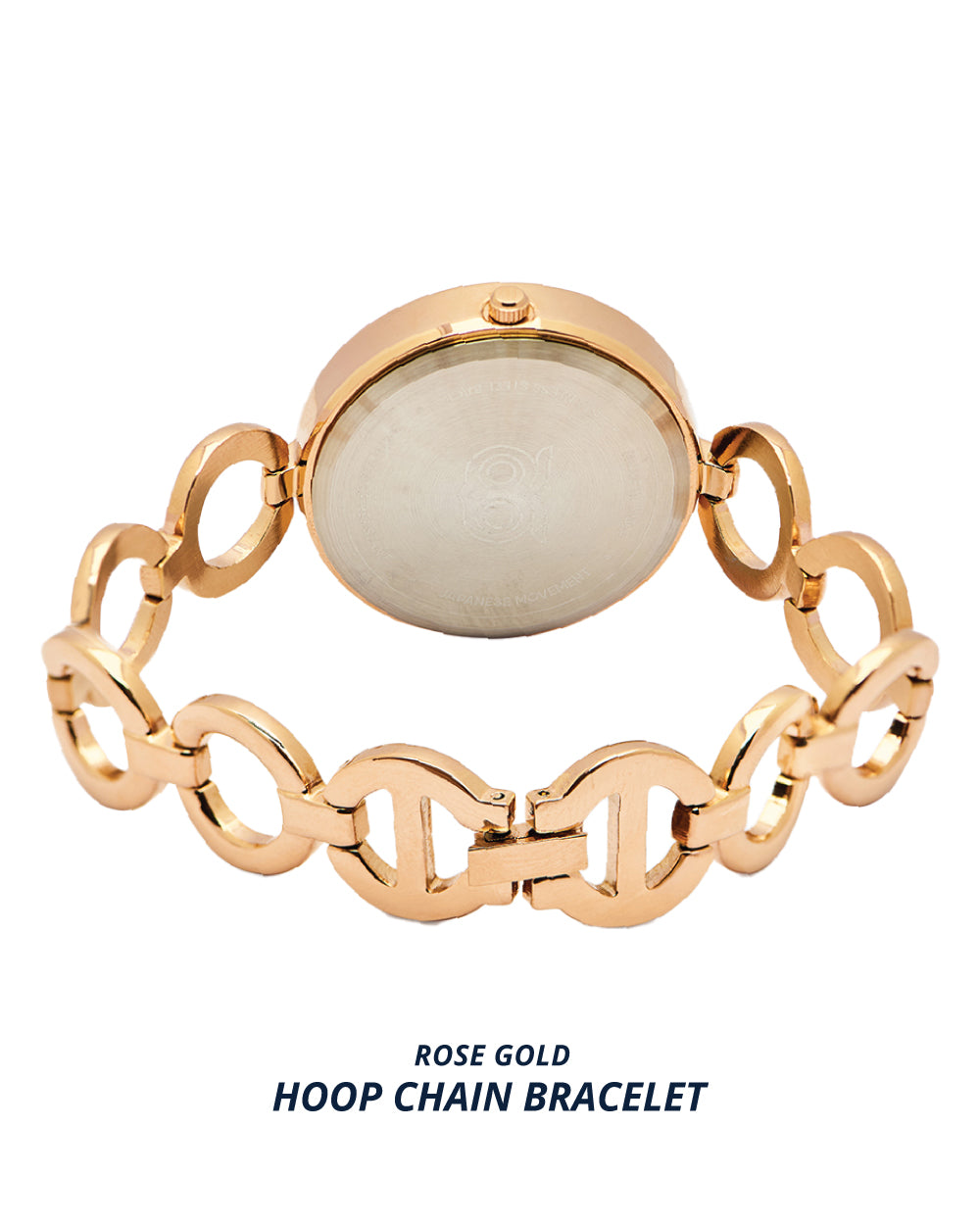 Hoot Metal Bracelet Watch | Rosegold  with Silver Dial