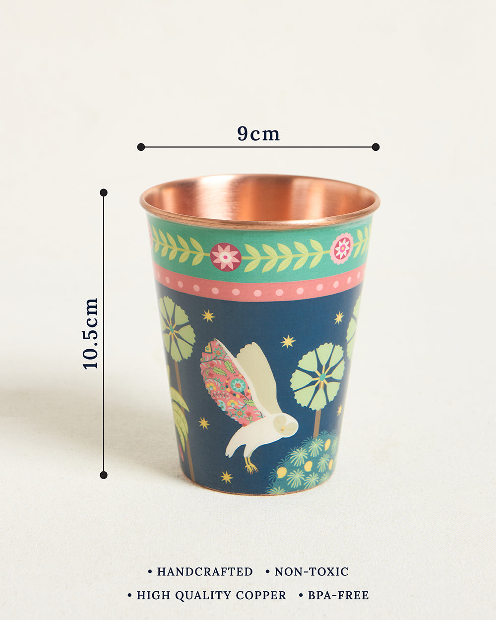 Starry Diwali Chandni Copper Tumbler - Large