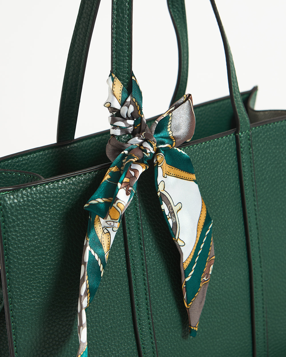 Maldives Mini Tote with Scarf | Green