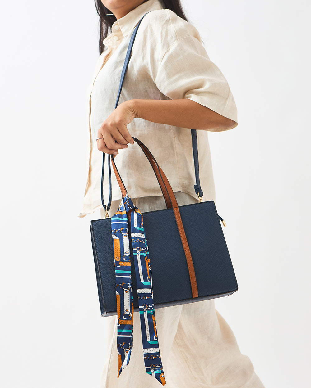 Sailor Mini Tote with Scarf | Navy