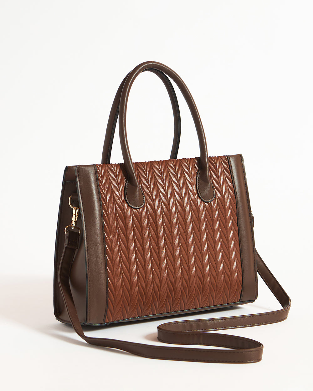 Mocha Weave Handbag