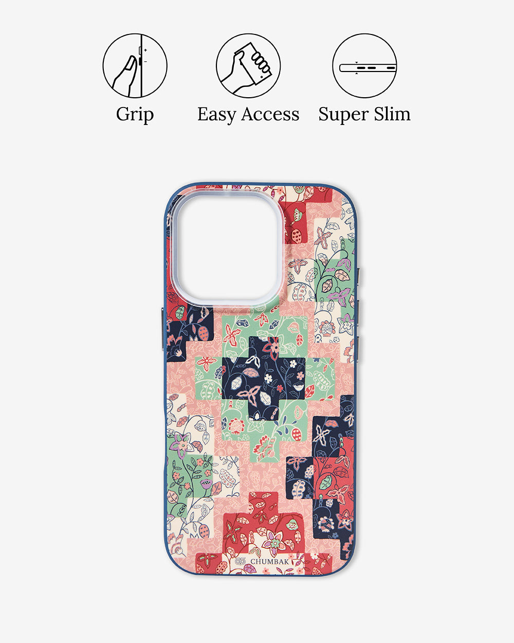 Phone Case Cover for iPhone 16 Pro - Batik Patchprint