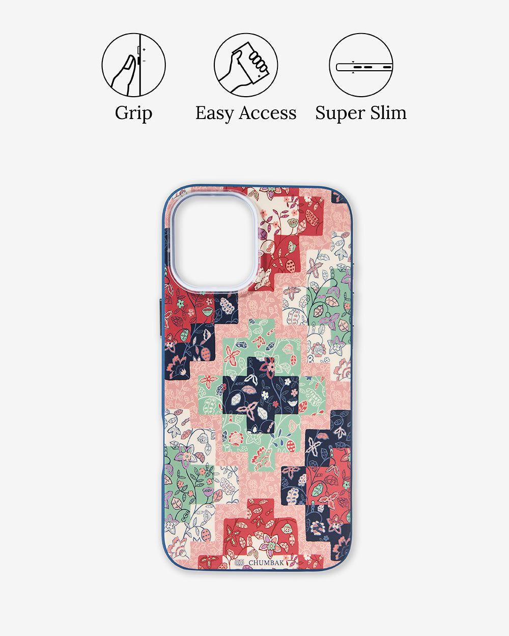 Phone Case Cover for iPhone 16 Plus - Batik Patchprint