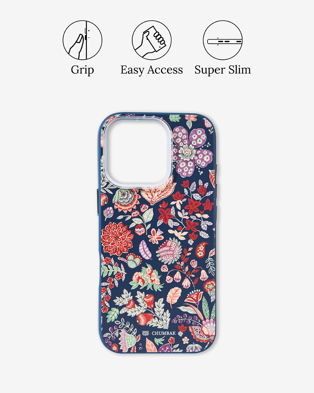 Phone Case Cover for iPhone 16 Pro - Batik Bloom