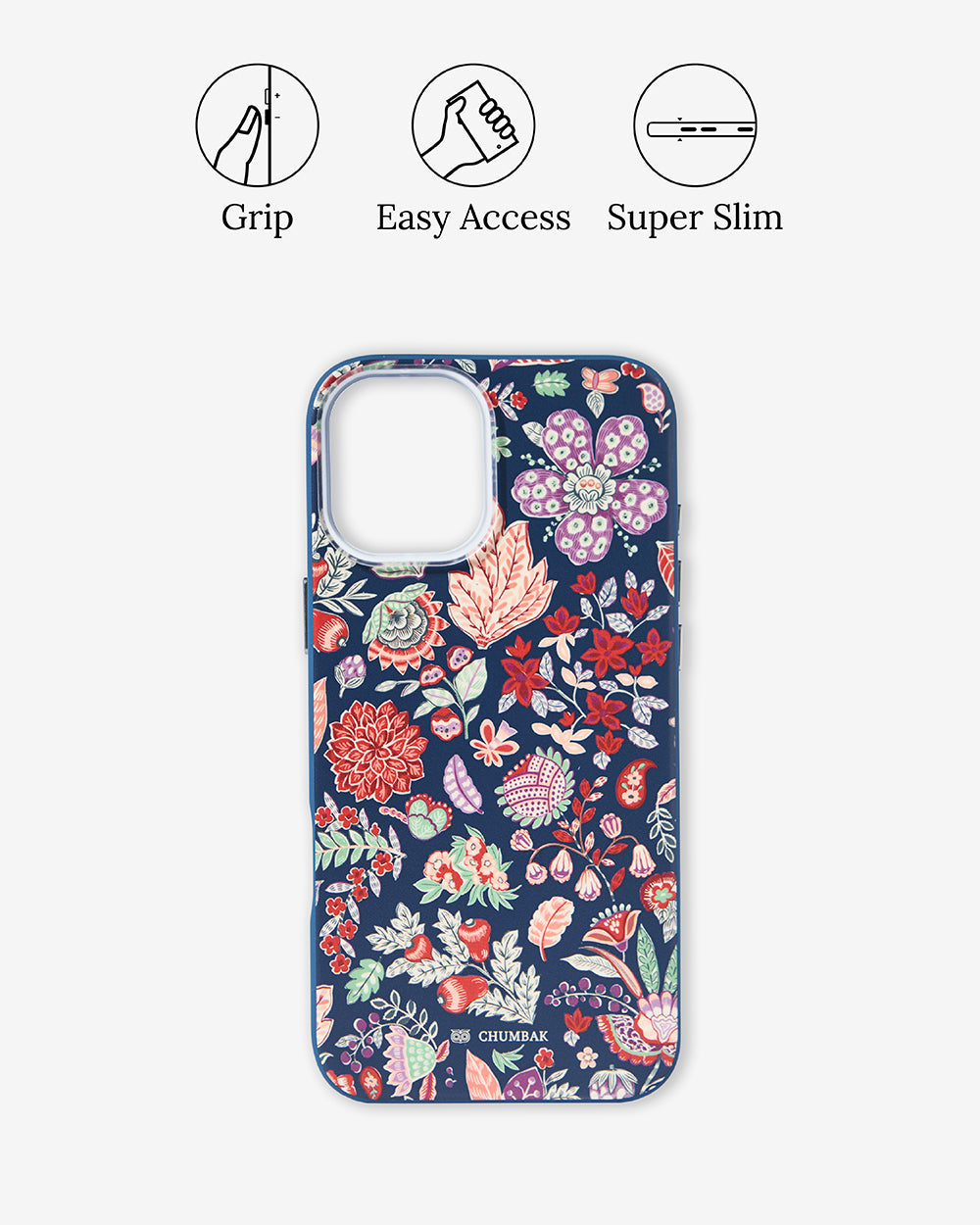 Phone Case Cover for iPhone 16 Plus - Batik Bloom